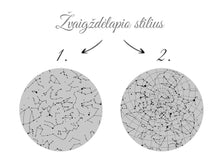 Įkelti vaizdą į galerijos rodinį, Pakabukas su unikaliu žvaigždžių žemėlapiu