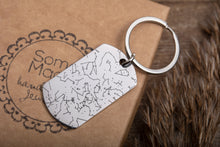 Įkelti vaizdą į galerijos rodinį, Raktų pakabukas su žvaigždžių žemėlapiu ir graviravimu