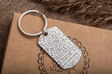 Įkelti vaizdą į galerijos rodinį, Raktų pakabukas su žvaigždžių žemėlapiu ir graviravimu