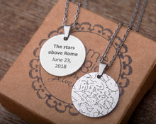 Įkelti vaizdą į galerijos rodinį, Pakabukas su unikaliu žvaigždžių žemėlapiu