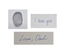 Įkelti vaizdą į galerijos rodinį, Raktų pakabukas su piršto antspaudu ir užrašu