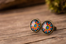 Įkelti vaizdą į galerijos rodinį, Auskarai vinukai "Mandala"