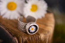 Įkelti vaizdą į galerijos rodinį, Reguliuojamo dydžio žiedas "Ramunė"