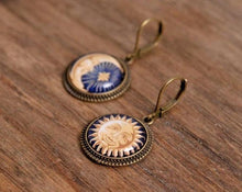 Įkelti vaizdą į galerijos rodinį, Auskarai "Mėnulis ir saulė"