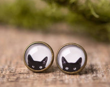 Įkelti vaizdą į galerijos rodinį, Auskarai vinukai "Katė"