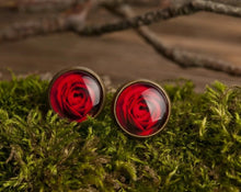 Įkelti vaizdą į galerijos rodinį, Auskarai vinukai "Rožė"